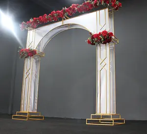 Customized Professional New Design Ceremony Wedding Stage Background Film Ornaments Iron Wedding Props Wedding Arch Decoration