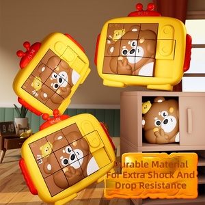 Puzzles amusants et mignons d'animaux <span class=keywords><strong>de</strong></span> dessin animé, jouet éducatif créatif, <span class=keywords><strong>jeux</strong></span> <span class=keywords><strong>de</strong></span> réflexion <span class=keywords><strong>pour</strong></span> enfants, puzzle coulissant 3D amusant - Product Image 4