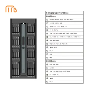 66 en 1 Mini tournevis sans fil USB perceuse multifonctionnelle ensemble de tournevis électriques ménagers outils de bricolage