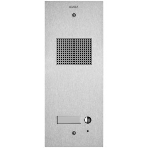 Panel de timbre de acero Steely 2F+ con 1 botón y placa de audio - Product Image 1