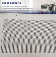 Nouveau design de panneau de châssis perforé plat en alliage d'aluminium 6063 pour la dissipation thermique des sous-racks électroniques de télécommunications