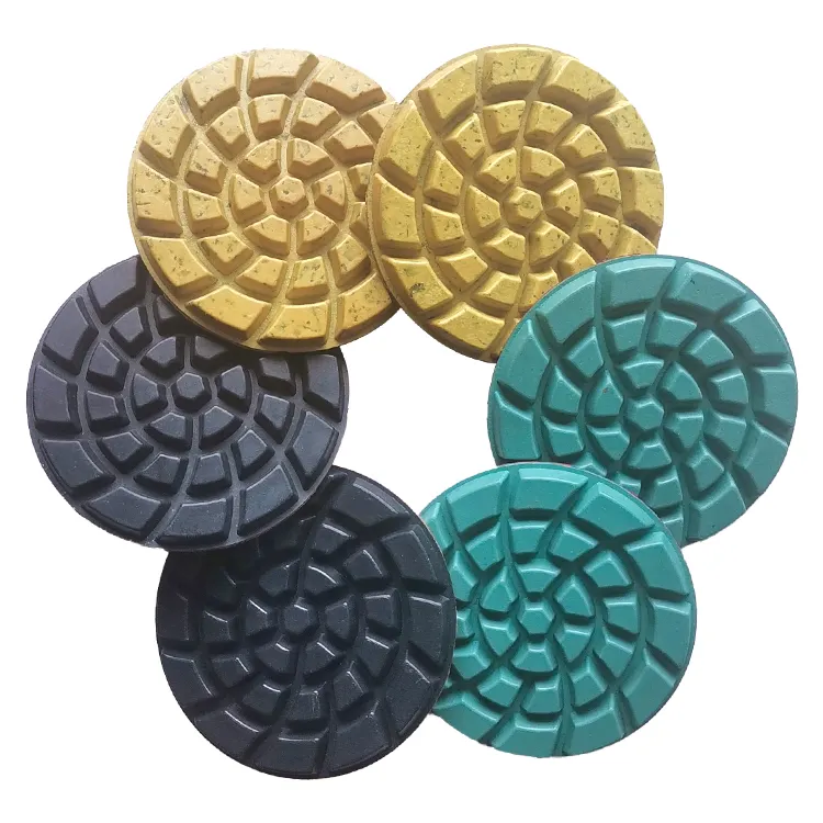 Abrasive High Efficiency Factory Price Circular Colorful Resin Bond Ceramic Floor Terrazzo Grinding Marble Polishing Pads