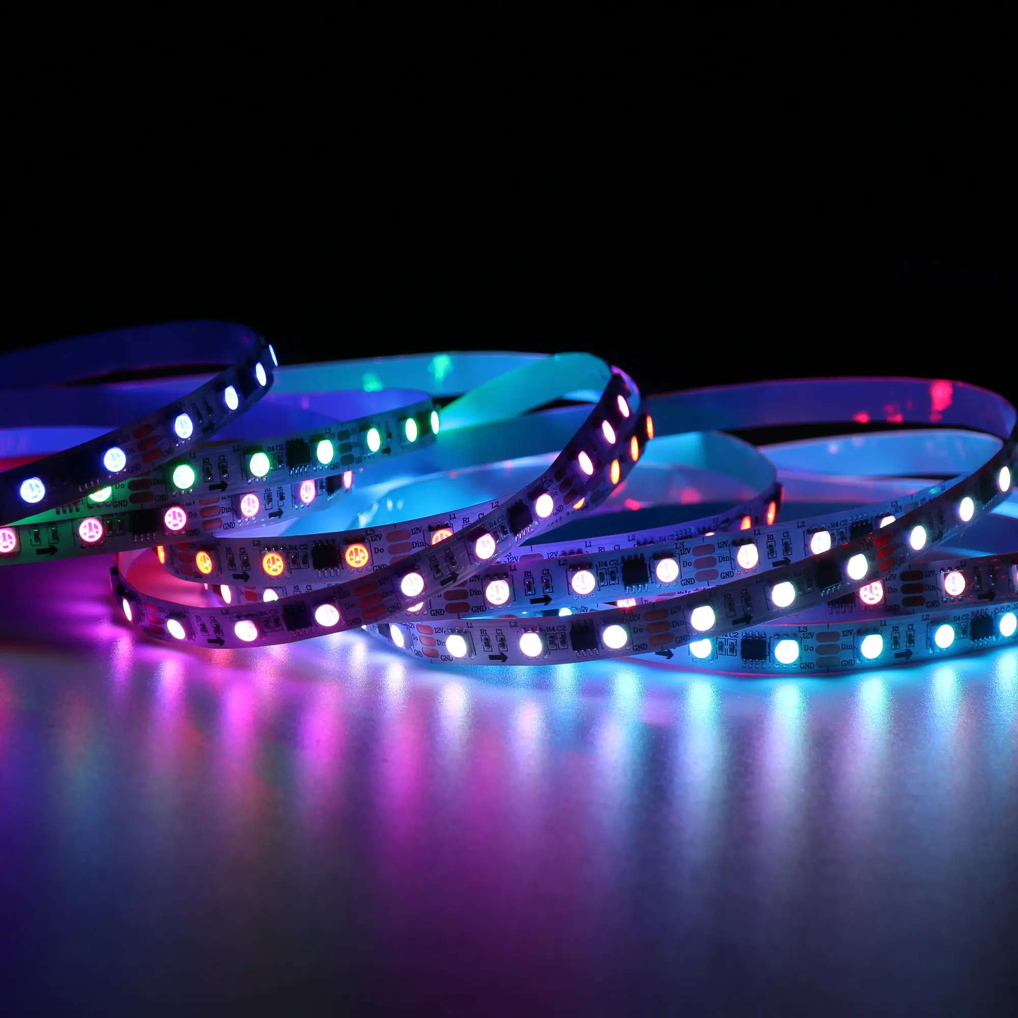 WS2813B led strip lights smart wifi app multicolor addressable smd 5050 rgb ws2815 sk6812 led strip light