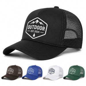 OEM Cotton 5 Panel Hat Camp <b>Cap</b> Flat Brim Adjustable With Patch Logo for Streetwear - Product Image 1