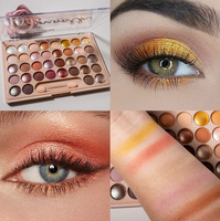 Palette de fards à paupières multifonctionnelle tout-en-un 36 couleurs, populaire, ombre à paupières nacrée mate longue durée