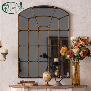 Espejo de cuerpo entero con marco retro dorado para colgar en la pared, ideal para tiendas de ropa, casas de huéspedes y hoteles. - Product Image 3