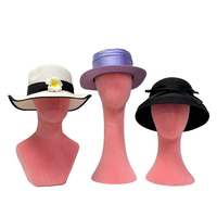 DELIANG haut de gamme velours tête Mannequin mousse buste robe forme présentoir pour cheveux chapeau écharpe dans le magasin de détail Boutique utilisation