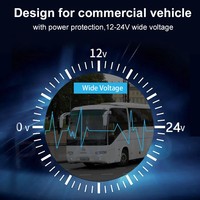 EMV EMT-516 Sistema de Cámara CCTV Inalámbrica para Automóvil AHD 1080P de 5 Pulgadas, GPS Estéreo, Pantalla Dividida de 4 Canales, Monitor de Visión Trasera Cuádruple IPS/TFT