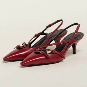 <span class=keywords><strong>Scarpe</strong></span> da Donna con <span class=keywords><strong>Tacco</strong></span> <span class=keywords><strong>Basso</strong></span> a Gattino, Multi-Fascia Dorata, Slingback, Punta Affusolata, Tomaia Aperta, Vendita all'Ingrosso OEM - Product Image 1