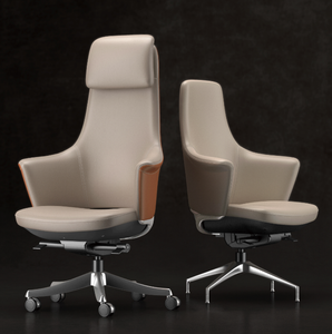 Chaise de bureau de direction moderne de luxe, cuir de haute qualité, dossier haut, pivotante, design ergonomique - Product Image 5