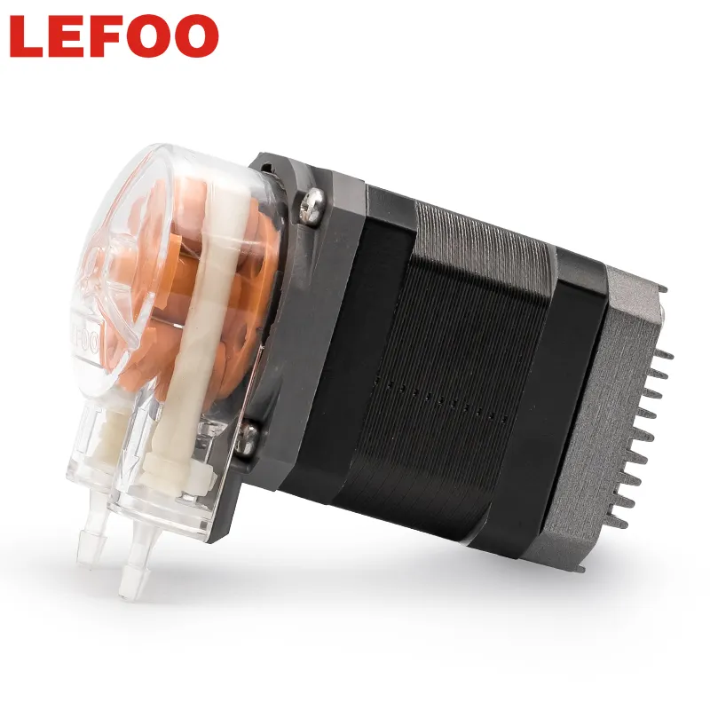Насос Перистальтический LEFOO с шаговым двигателем, дозирующий насос, 12 В или 24 В постоянного тока