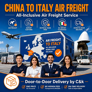 Envío Aéreo Urgente DDP de China a Italia, Incluye Todas las Tarifas de Importación, Despacho de Aduanas y Entrega Rápida a Domicilio - Product Image 1