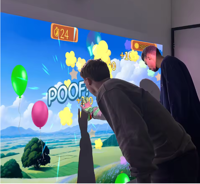 High Accuracy Fast Response Interactive Wall Projection System  Game 3D Virtual Multiplayer 55 Games for Kids Amusement Center