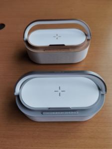 Promosyon LED taşınabilir kablosuz şarj lambası ile telefon kablosuz şarj cihazı ve hoparlör başucu uyandırma çocuk gece lambası - Product Image 2