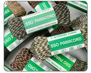 Cordon de parachute 550 série Dot, corde d'extérieur 100% polyester, 7 brins, 4 mm, <span class=keywords><strong>bracelet</strong></span> tressé, corde de 31 m, équipement d'extérieur EDC - Product Image 5