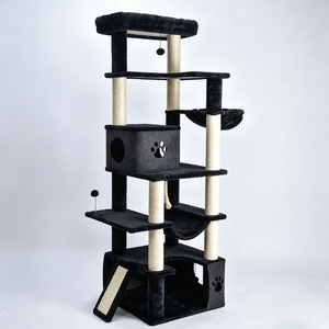 <span class=keywords><strong>Arbre</strong></span> <span class=keywords><strong>à</strong></span> <span class=keywords><strong>chat</strong></span> multi-niveaux de 201,5 cm avec grand condo, <span class=keywords><strong>hamac</strong></span>, griffoir et perchoir supérieur – Tour <span class=keywords><strong>pour</strong></span> chats multiples - Product Image 5