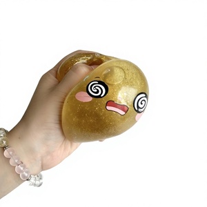 Juguete antiestrés de goma con diseño de dumpling relleno al vapor, con sonido, creativo, de simulación, con purpurina, para desestresar, regalo. - Product Image 1