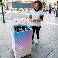 Máquina de Soplo de Aire Tornado para Atrapar Pelotas, Promoción de Eventos, Sorteo de la Suerte, Juego de Atrapar Pelotas en Stand