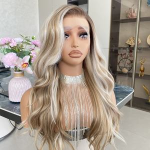 วิกผมสังเคราะห์แบบยาว 30 นิ้ว ขายดี วิกผมหน้าผากลูกไม้ 13x4 ทนความร้อน สำหรับผู้หญิงผิวสี - Product Image 4