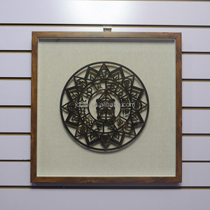 สร้างสรรค์ตกแต่งส่วนบุคคลวัฒนธรรมผนังไม้แกะสลักรูปแบบวัฒนธรรมภาพวาดผนังที่มีกรอบรูปไม้ - Product Image 4