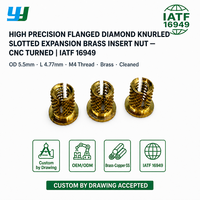 Écrou de dilatation en cuivre à rainure en forme de losange, type à emboîter, avec insert en laiton, pour fente de type disque