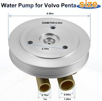 Pièces de bateau pompe à eau de mer pour moteurs Volvo Penta 4.3 5.0 5.7 V8 V6 remplace 21212799 3812519 vilebrequin monté hors-bord brut