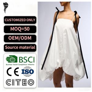 เดรสแฟชั่นสไตล์ยุโรปและอเมริกาสุดเซ็กซี่แบบลำลอง OEM รุ่นใหม่ ขายดี พร้อมสายคาด ระบายอากาศได้ดี เหมาะสำหรับงานปาร์ตี้ แบบมินิเดรสไร้สาย - Product Image 1