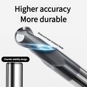 Cực kỳ sắc nét vonfram thép 55 độ 2-Blade bê tông Carbide hình cầu tráng bóng phay Cutter cho CNC Mach - Product Image 4
