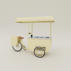 Mobile Ice Cream Vending Tricycle with Mini Refrigerator Adult 3 Wheels Cargo Bike <b>Freezer</b> Bicycle for Cold Drinks - Product Image 1