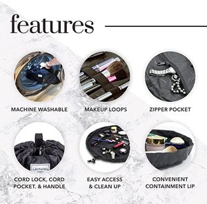 Organisateur de <span class=keywords><strong>maquillage</strong></span> à cordon de serrage, 20 ans, usine de haute qualité sac à cosmétiques <span class=keywords><strong>licorne</strong></span> Polyester fermeture éclair boîte à bijoux organisateur de voyage - Product Image 3