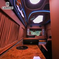 CARRIDE Sprinter Conversion, Furgoneta Ejecutiva VIP Mercedes-Benz Personalizada de Lujo con Separación de Espacios, Techo Alto con TV y Techo de Cielo Estrellado