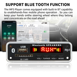 Papan dekoder MP3 mobil Mini 40W, papan dekoder MP3 50W Amplifier 20W 5V 18V <span class=keywords><strong>Bluetooth</strong></span> 5.0 USB TF Radio FM modul Speaker mobil Handsfree pemutar Audio - Product Image 6