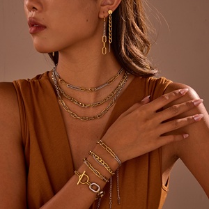 Pendientes de cadena de oro de moda, 6,0 cm de longitud, joyería para mujer, 6,0 g de peso - Product Image 5