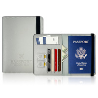 Porte-passeport et porte-cartes d'identité de luxe à sangle épaisse en cuir PU, motif lettres, tendance, housse de protection