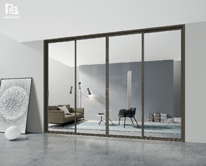 Porte coulissante toute neuve, cadre en alliage d'aluminium ultra-fin, verre simple, étanche, insonorisée, en fibre de verre, design moderne, <span class=keywords><strong>cave</strong></span> à <span class=keywords><strong>vin</strong></span> - Product Image 4