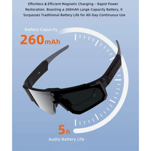 แว่นตากันแดดอัจฉริยะ V06 สำหรับบันทึกภาพกลางแจ้ง พร้อมกล้องบันทึกวิดีโอหลากสี ใช้สำหรับขี่จักรยานและเดินป่า - Product Image 2