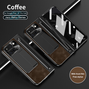 Étui de protection en cuir de luxe avec support pour stylet et fente pour stylo pour Google Pixel 10 Pro Fold / 9 Pro Fold, protection de charnière d'écran en verre - Product Image 6