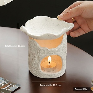 Lámpara Quemadora de Aromaterapia de Cerámica Esmaltada Vintage <span class=keywords><strong>con</strong></span> Fragancia de Aceites Esenciales para Yoga, Salón de Belleza, Salón de Té - Funciona <span class=keywords><strong>con</strong></span> Velas - China - Product Image 6