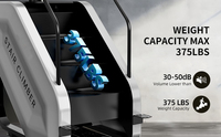 Machine à grimper les escaliers Cheernin Electric Steel Commercial avec une capacité de 375 lb et un écran LED de 18 pouces pour l'entraînement des fessiers en salle de sport