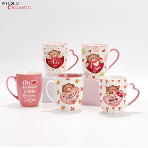 Creativo di Ceramica 3d Tazza Coppie Regalo per il Giorno di san valentino Gli Amanti di Colore Solido a Forma di Cuore Tazza di <span class=keywords><strong>Caffè</strong></span> <span class=keywords><strong>Coppia</strong></span> Set Tazza - Product Image 5