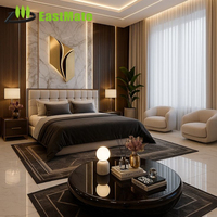 Ensemble de meubles modernes en bois massif pour chambre d'hôtel 5/4 étoiles, fabrication OEM/ODM sur mesure à l'usine de Foshan, qualité commerciale en MDF et contreplaqué