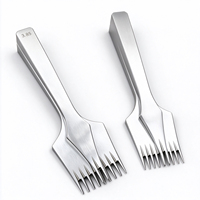 Poinçon hexagonal en acier SKD11 pour cuir, ciseau à coudre, pas de 2,7/3,0/3,38/3,85 mm, 2 ou 9 dents, outil de poinçonnage pour artisanat du cuir