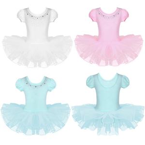 Trẻ em Bé Gái Sáng Bóng Lấp Lánh Đính Kim Cương Giả Múa Bụng Tutu Đầm Thể Dục Dụng Cụ Leotard Đầm Công Chúa - Product Image 6
