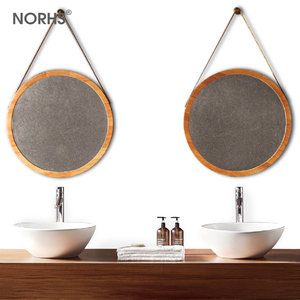 Nouvelle conception antique rond en bois rétro <span class=keywords><strong>miroir</strong></span> mural décoratif - Product Image 5