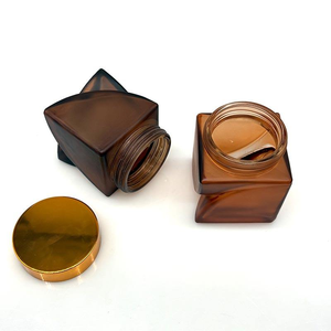 Bocal <span class=keywords><strong>en</strong></span> verre d'aromathérapie de 100 ml, bougeoir décoratif sans flamme, fait main, flacon de parfum, couleur ambre teinté, pour la maison et la chambre à coucher - Product Image 5