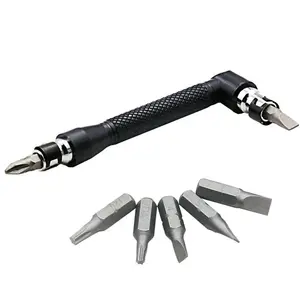 Perfactool כפולה ראש L בצורת מיני שקע ברגים 1/4 "6.35mm מברג ביטים מפתח שירות כלי ומברג קצת תרגיל סט