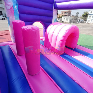 บ้านลมเด็กเกรดเชิงพาณิชย์ ชุดบ้านลมเป่าลมรูปปราสาทพร้อมสไลเดอร์ - Product Image 5
