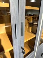 Livre de rangement en mélamine Sheft aluminium verre porte en bois classeur bureau stockage classeur avec serrure