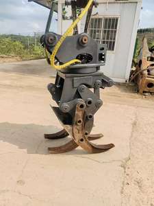 25T yük hidrolik çift çene Log çeneli ağır alaşım çelik ekskavatör eki parçaları ahşap kapmak - Product Image 4