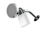 Filtre de Douche R73011 Purificateur d'Eau Dure Élimination du Chlore Filtre de Douche Multi-Étapes pour Salle de Bain, BN ORB PB Blanc Beige